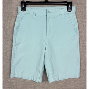 Vineyard Vines Boys Performance Shorts Size 12 Aqua Blue Stretch Chino